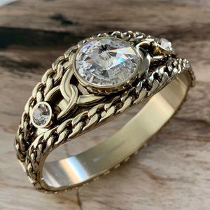 Dyrberg/Kern Catriona Swarovski crystal hinged bracelet